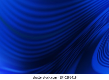 Dark BLUE vector template with wry lines. Colorful illustration in abstract style with gradient. Brand new design for your ads, poster, banner.