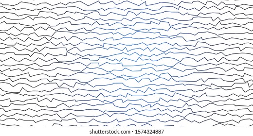 Dark BLUE vector template with wry lines. Abstract gradient illustration with wry lines. Pattern for websites, landing pages.