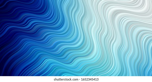 Dark BLUE vector template with wry lines. Illustration in abstract style with gradient curved.  Template for cellphones.