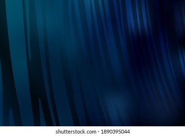Dark BLUE vector template with wry lines. Smart illustration in abstract style with gradient lines.  Brand new design for your ad.