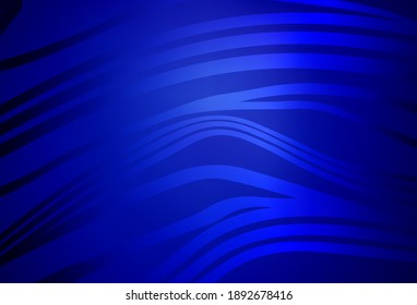 Dark BLUE vector template with wry lines. An elegant bright illustration with gradient lines. Elegant pattern for a brand book.