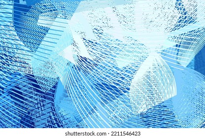 Dark BLUE vector texture with abstract forms. Colorful chaotic forms with gradient in modern style. Background for a cell phone.