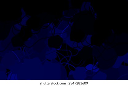 Dark BLUE vector texture with abstract forms. Decorative design in abstract style with random forms. Modern design for your business card.