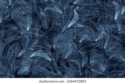 Dark BLUE vector texture with abstract forms.