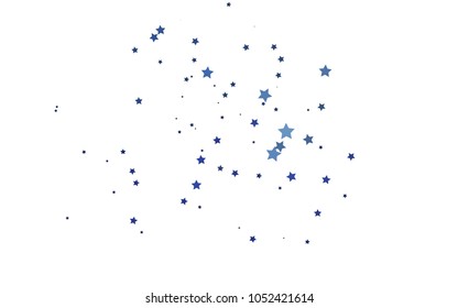 Dark BLUE vector texture with beautiful stars. Glitter abstract illustration with colored stars. Best design for your ad, poster, banner.