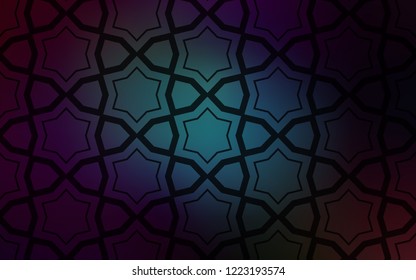 Dark BLUE vector texture with beautiful stars. Modern geometrical abstract illustration with stars. Template for sell phone backgrounds.