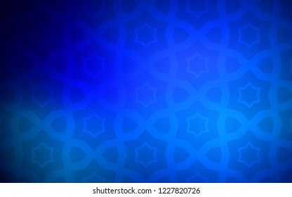 Dark BLUE vector texture with beautiful stars. Shining colored illustration with stars. Template for sell phone backgrounds.