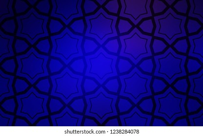 Dark BLUE vector texture with beautiful stars. Stars on blurred abstract background with gradient. Template for sell phone backgrounds.