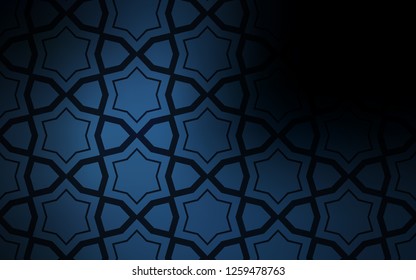 Dark BLUE vector texture with beautiful stars. Shining colored illustration with stars. Pattern for wrapping gifts.