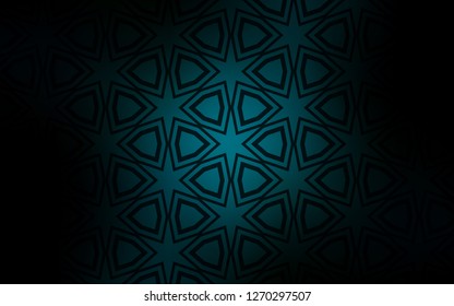 Dark BLUE vector texture with beautiful stars. Decorative illustration with stars on abstract template. Smart design for your business advert.