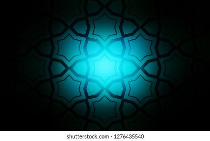 Dark BLUE vector texture with beautiful stars. Decorative illustration with stars on abstract template. Pattern for wrapping gifts.