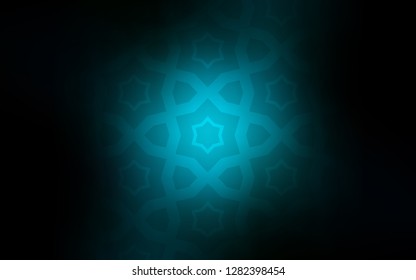 Dark BLUE vector texture with beautiful stars. Glitter abstract illustration with colored stars. Pattern for new year ad, booklets.