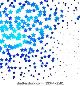 Dark BLUE vector texture with beautiful stars. Modern geometric abstract illustration with stars. Pattern for websites, landing pages.