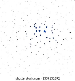 Dark BLUE vector texture with beautiful stars. Shining colorful illustration with small and big stars. Pattern for wrapping gifts.