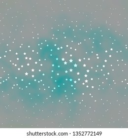 Dark BLUE vector texture with beautiful stars. Shining colorful illustration with small and big stars. Theme for cell phones.