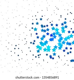 Dark BLUE vector texture with beautiful stars. Modern geometric abstract illustration with stars. Pattern for websites, landing pages.