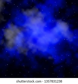 Dark BLUE vector texture with beautiful stars. Modern geometric abstract illustration with stars. Pattern for websites, landing pages.