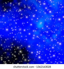 Dark BLUE vector texture with beautiful stars. Modern geometric abstract illustration with stars. Best design for your ad, poster, banner.
