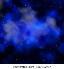 Dark BLUE vector texture with beautiful stars. Modern geometric abstract illustration with stars. Pattern for wrapping gifts.