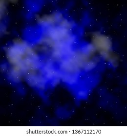 Dark BLUE vector texture with beautiful stars. Colorful illustration in abstract style with gradient stars. Theme for cell phones.