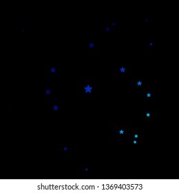 Dark BLUE vector texture with beautiful stars. Modern geometric abstract illustration with stars. Pattern for websites, landing pages.
