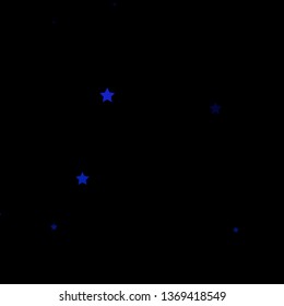 Dark BLUE vector texture with beautiful stars. Decorative illustration with stars on abstract template. Theme for cell phones.