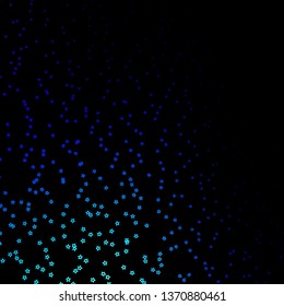 Dark BLUE vector texture with beautiful stars. Colorful illustration in abstract style with gradient stars. Pattern for websites, landing pages.