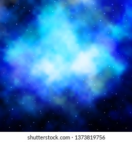 Dark BLUE vector texture with beautiful stars. Colorful illustration in abstract style with gradient stars. Pattern for wrapping gifts.