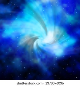 Dark BLUE vector texture with beautiful stars. Colorful illustration with abstract gradient stars. Theme for cell phones.