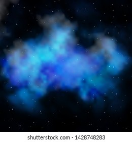 Dark BLUE vector texture with beautiful stars. Modern geometric abstract illustration with stars. Design for your business promotion.