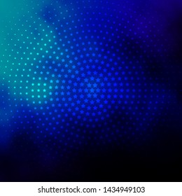 Dark BLUE vector texture with beautiful stars. Decorative illustration with stars on abstract template. Best design for your ad, poster, banner.