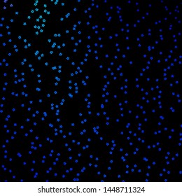 Dark BLUE vector texture with beautiful stars. Colorful illustration in abstract style with gradient stars. Theme for cell phones.