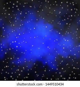 Dark BLUE vector texture with beautiful stars. Colorful illustration in abstract style with gradient stars. Pattern for wrapping gifts.