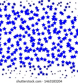 Dark BLUE vector texture with beautiful stars. Modern geometric abstract illustration with stars. Pattern for wrapping gifts.