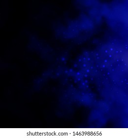 Dark BLUE vector texture with beautiful stars. Modern geometric abstract illustration with stars. Design for your business promotion.