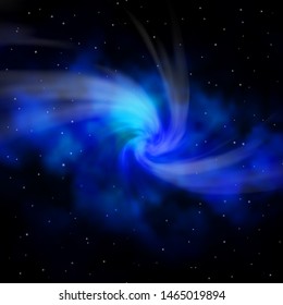Dark BLUE vector texture with beautiful stars. Colorful illustration with abstract gradient stars. Best design for your ad, poster, banner.