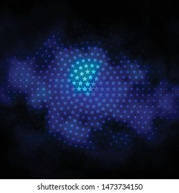 Dark BLUE vector texture with beautiful stars. Modern geometric abstract illustration with stars. Pattern for wrapping gifts.