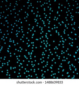 Dark BLUE vector texture with beautiful stars. Shining colorful illustration with small and big stars. Pattern for new year ad, booklets.