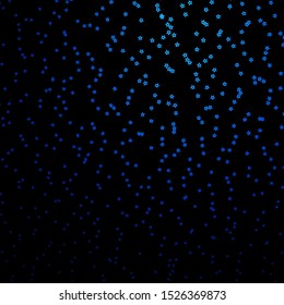 Dark BLUE vector texture with beautiful stars. Colorful illustration in abstract style with gradient stars. Theme for cell phones.