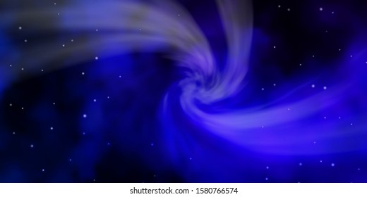 Dark BLUE vector texture with beautiful stars. Decorative illustration with stars on abstract template. Pattern for wrapping gifts.