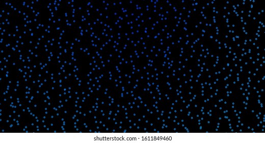 Dark BLUE vector texture with beautiful stars. Blur decorative design in simple style with stars. Pattern for wrapping gifts.