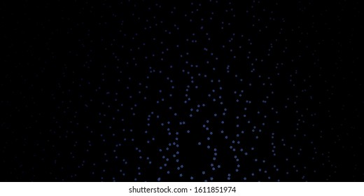 Dark BLUE vector texture with beautiful stars. Blur decorative design in simple style with stars. Pattern for new year ad, booklets.