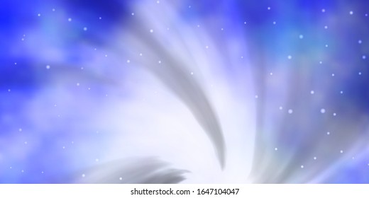 Dark BLUE vector texture with beautiful stars. Colorful illustration in abstract style with gradient stars. Theme for cell phones.