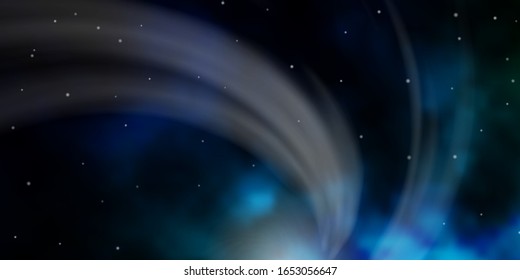 Dunkle BLAU Vektorillustration Textur mit schönen Sternen. Farbige Illustration mit kleinen und großen Sternen. Das beste Design für Ihre Anzeige, Ihr Poster, Ihr Banner.