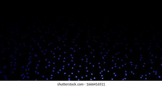 Dark BLUE vector texture with beautiful stars. Colorful illustration with abstract gradient stars. Design for your business promotion.