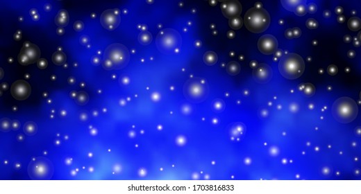 Dark BLUE vector texture with beautiful stars. Colorful illustration in abstract style with gradient stars. Pattern for websites, landing pages.