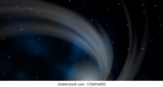Dark BLUE vector texture with beautiful stars. Shining colorful illustration with small and big stars. Best design for your ad, poster, banner.