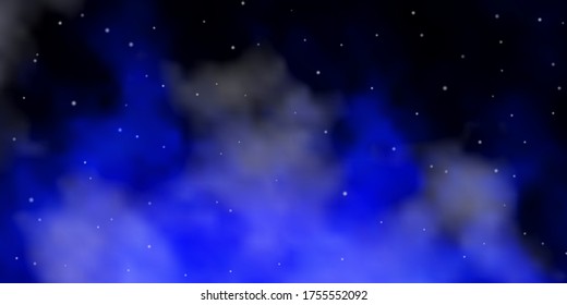 Textura vector azul oscuro con hermosas estrellas. Ilustración abstracta geométrica moderna con estrellas. Tema para teléfonos celulares.
