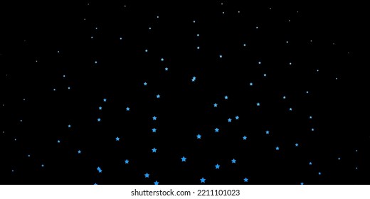 Dark BLUE vector texture with beautiful stars. Colorful illustration in abstract style with gradient stars. Pattern for wrapping gifts.