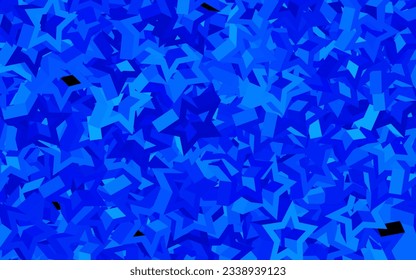 Textura vector azul oscuro con hermosas estrellas. Estrellas sobre fondo abstracto borroso con gradiente. Mejor diseño para tu anuncio, afiche, banner.